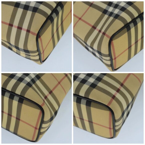 BURBERRY Nova Check Hand Bag PVC Beige Auth - Picture 16 of 16